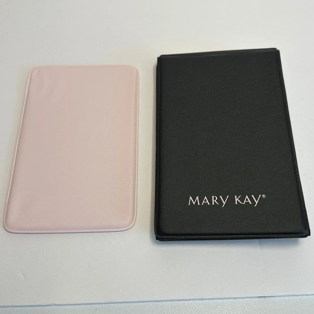 Lot of 5 Mary Kay Tri-Fold Travel Mirror Black Stand Up Compact Portable